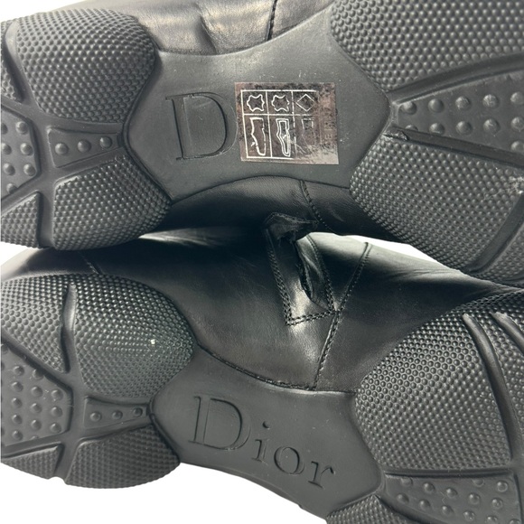DIOR Logo Black Leather Women's Ankle Boots Marked as 8.5 US Made in Italy - Picture 14 of 14